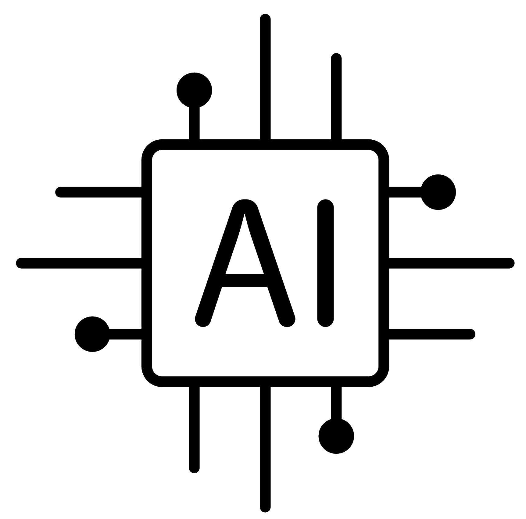 Prozessor mit Schriftzug AI